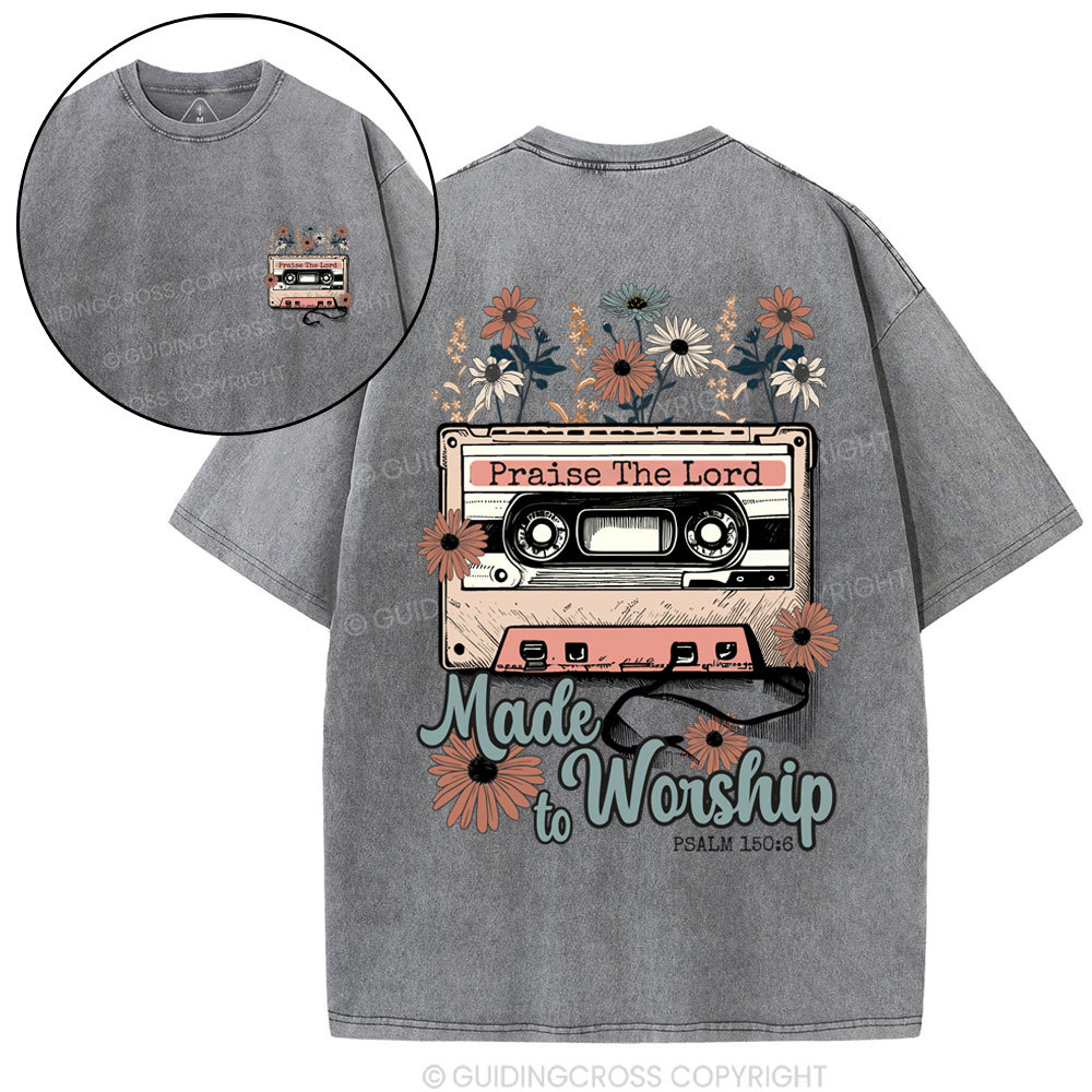 Made To Worship Christian Washed T-Shirt