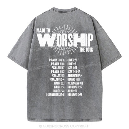 Made To Worship Christian Washed T-Shirt