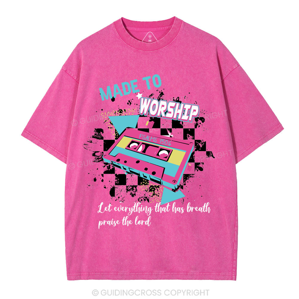 Made To Worship Christian Washed T-Shirt