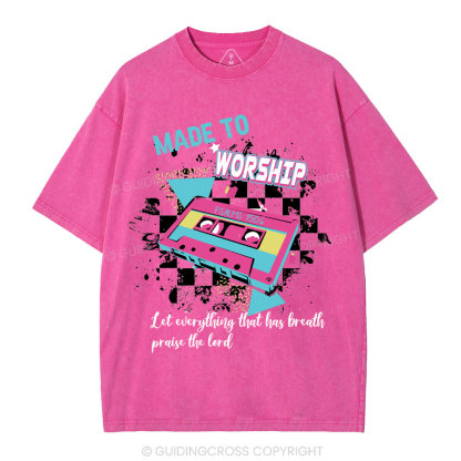 Made To Worship Christian Washed T-Shirt