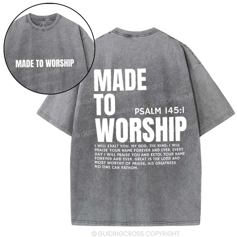 Made To Worship Christian Washed T-Shirt