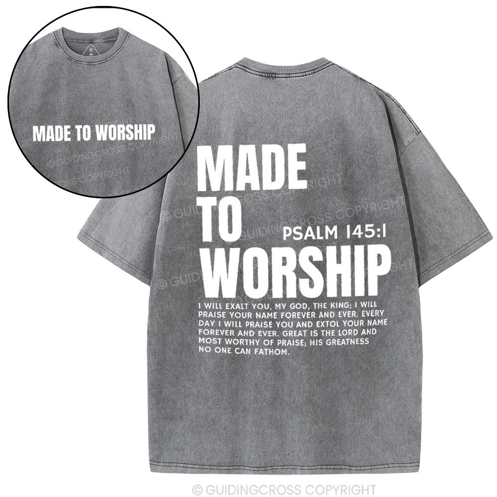 Made To Worship Christian Washed T-Shirt
