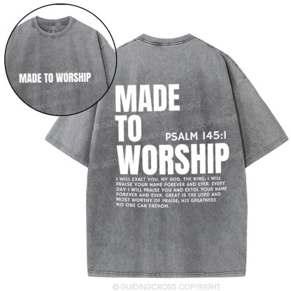 Made To Worship Christian Washed T-Shirt