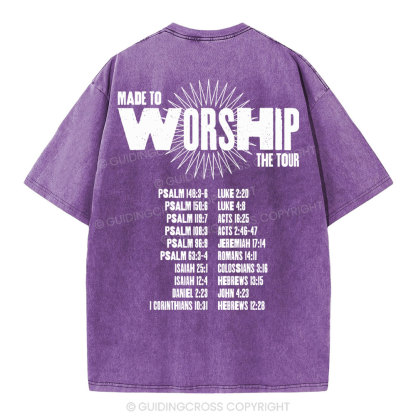 Made To Worship Christian Washed T-Shirt