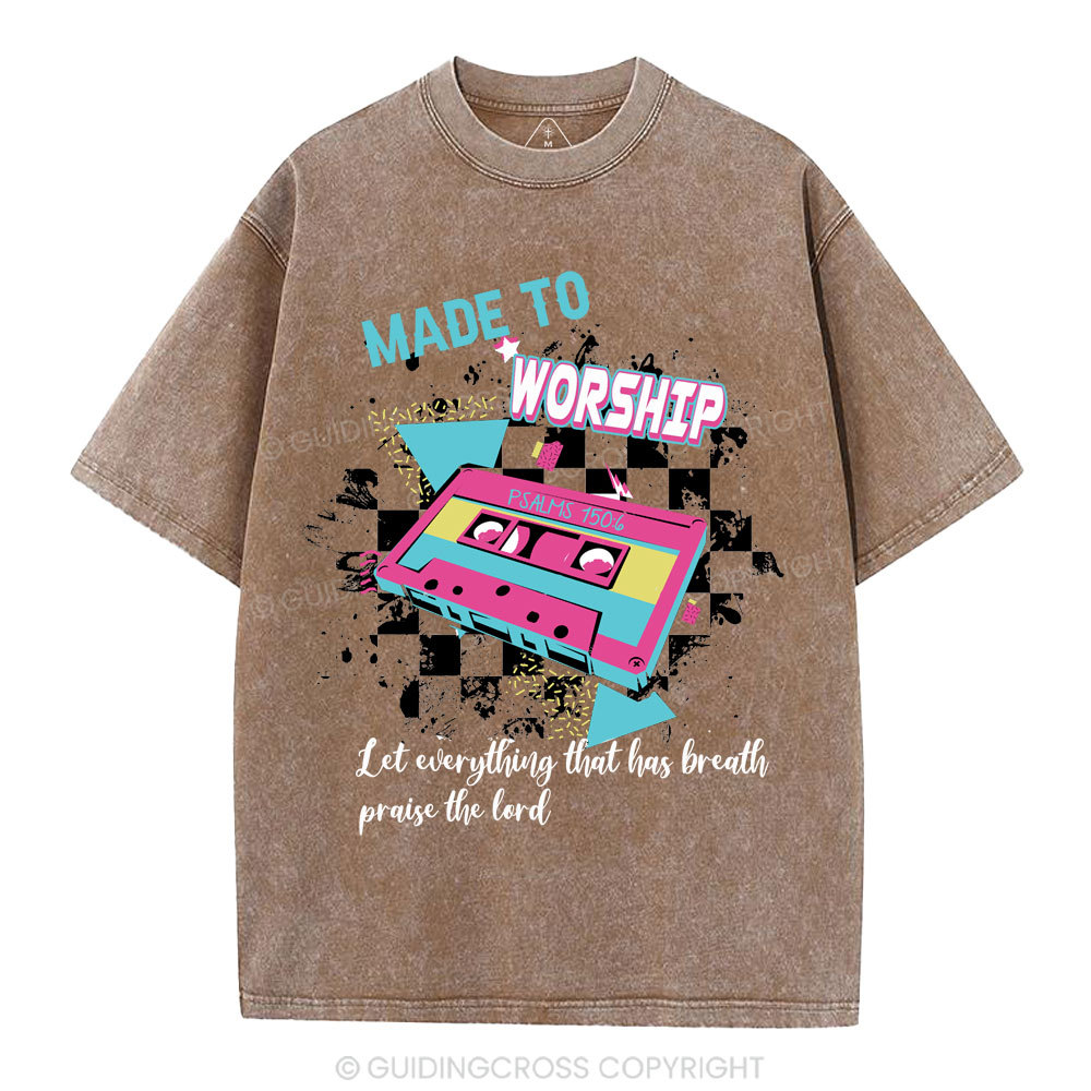 Made To Worship Christian Washed T-Shirt