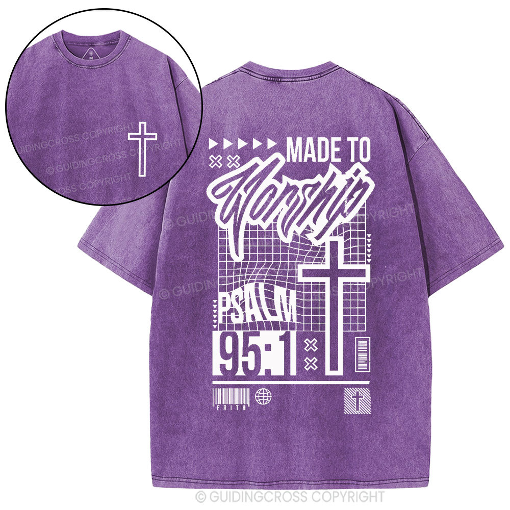 Made To Worship Christian Washed T-Shirt
