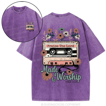 Made To Worship Christian Washed T-Shirt