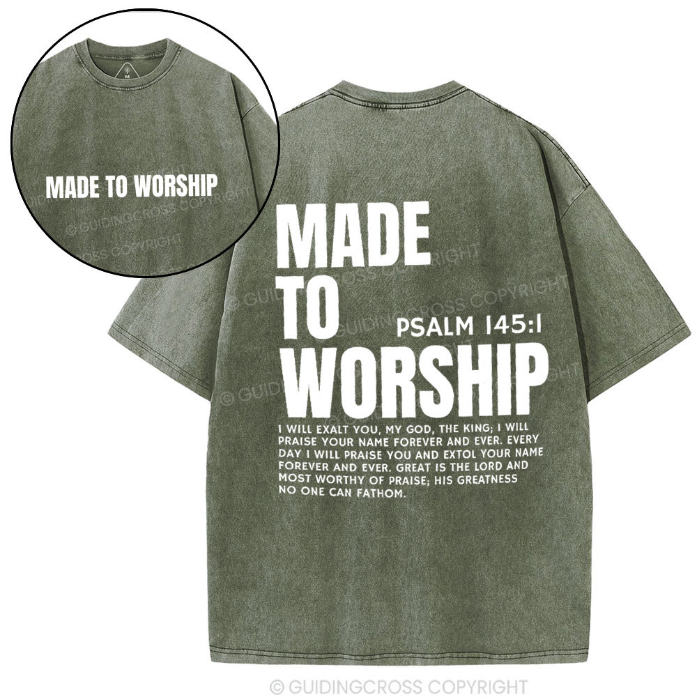 Made To Worship Christian Washed T-Shirt