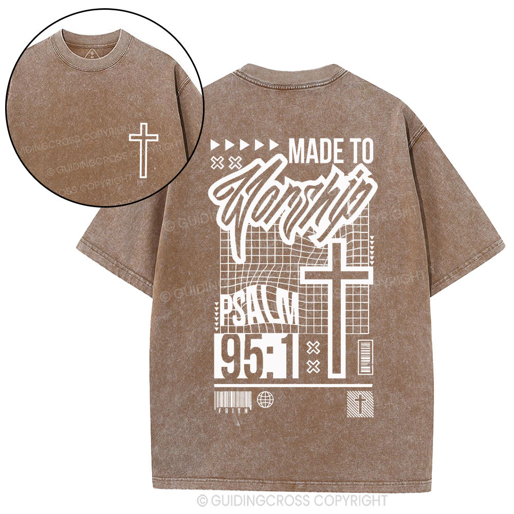 Made To Worship Christian Washed T-Shirt