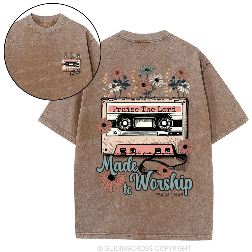 Made To Worship Christian Washed T-Shirt