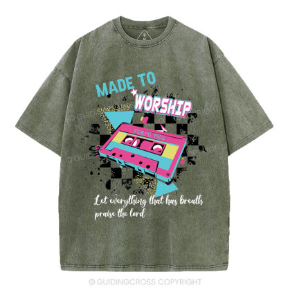 Made To Worship Christian Washed T-Shirt