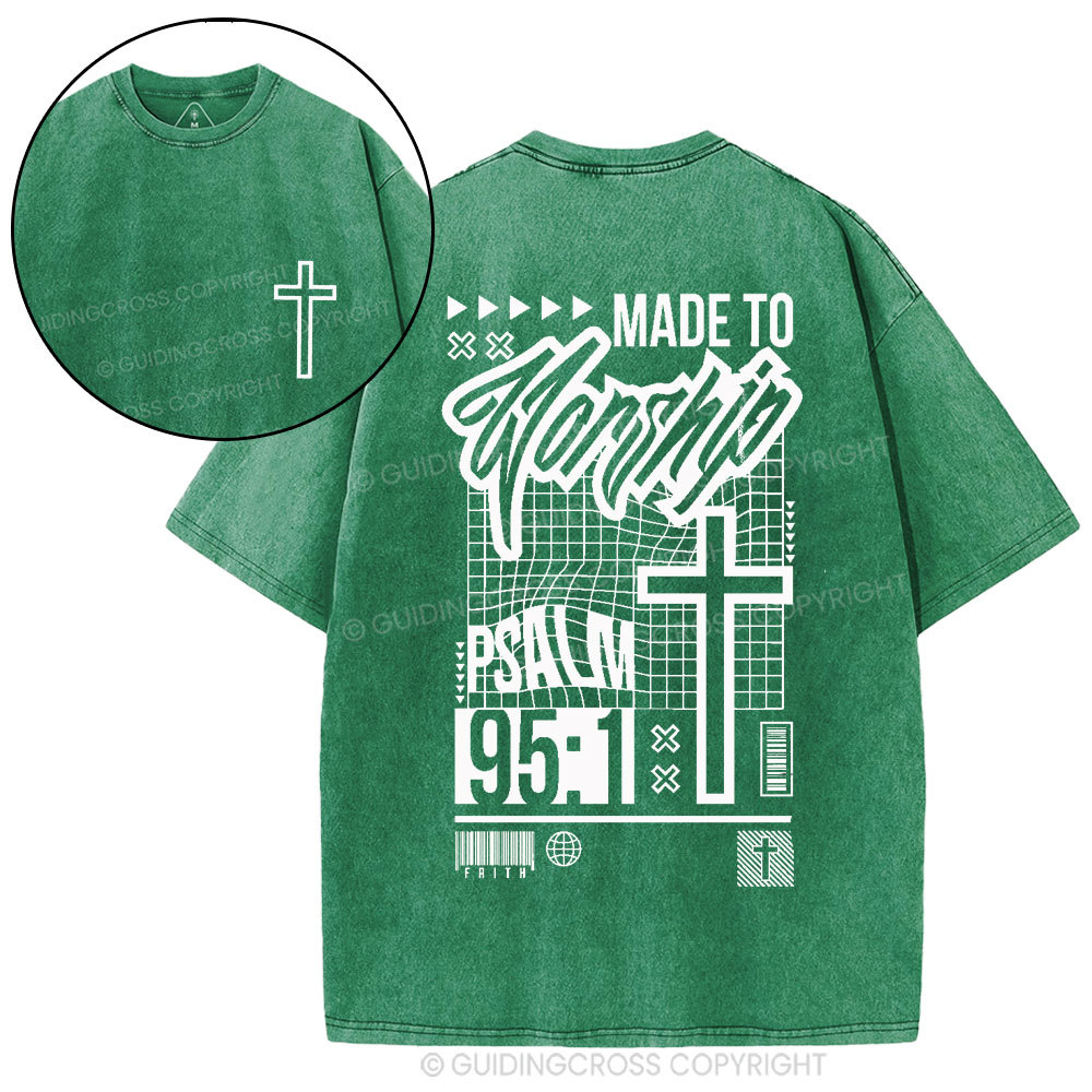 Made To Worship Christian Washed T-Shirt