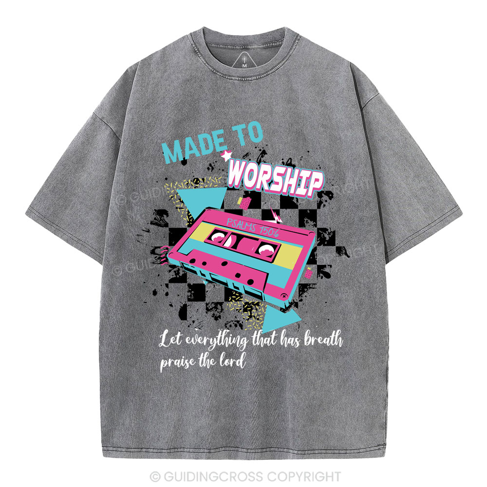 Made To Worship Christian Washed T-Shirt