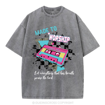 Made To Worship Christian Washed T-Shirt