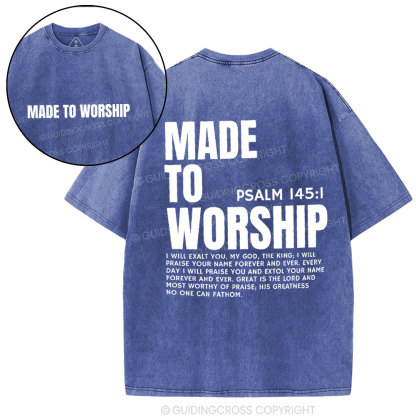 Made To Worship Christian Washed T-Shirt