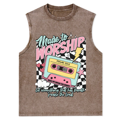 Made To Worship Christian Washed Tank Top