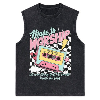 Made To Worship Christian Washed Tank Top