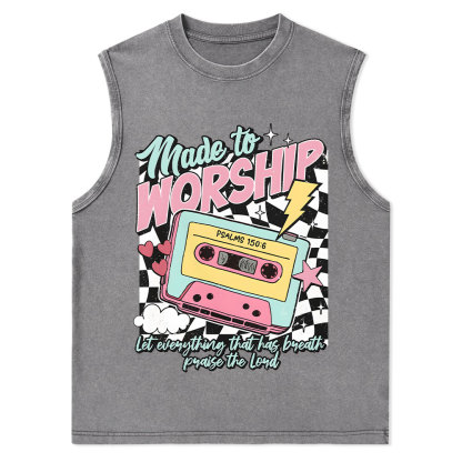 Made To Worship Christian Washed Tank Top