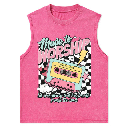 Made To Worship Christian Washed Tank Top