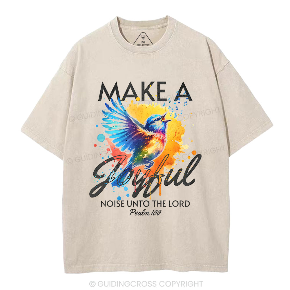 Make A Joyful Christian Washed T-Shirt