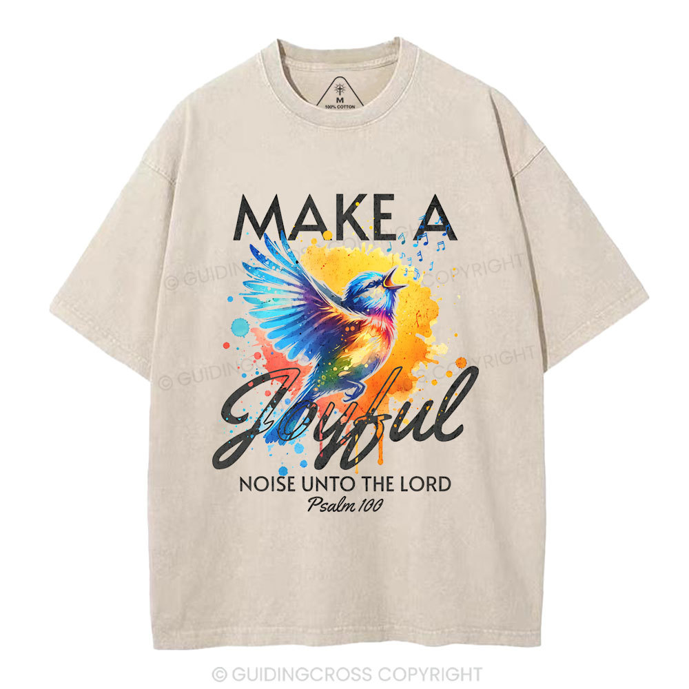 Make A Joyful Christian Washed T-Shirt
