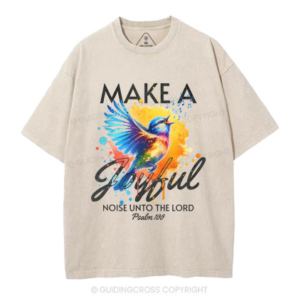 Make A Joyful Christian Washed T-Shirt