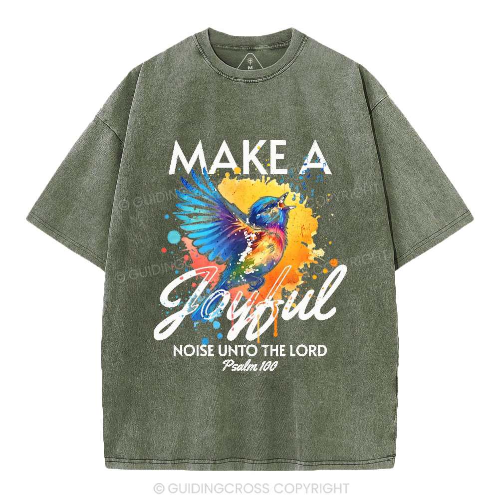Make A Joyful Christian Washed T-Shirt