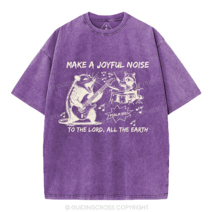 Make A Joyful Noise Chrsitian Washed T-Shirt