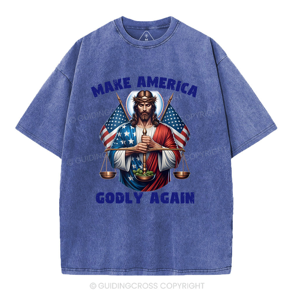 Make America Godly Again Christian Washed T-Shirt
