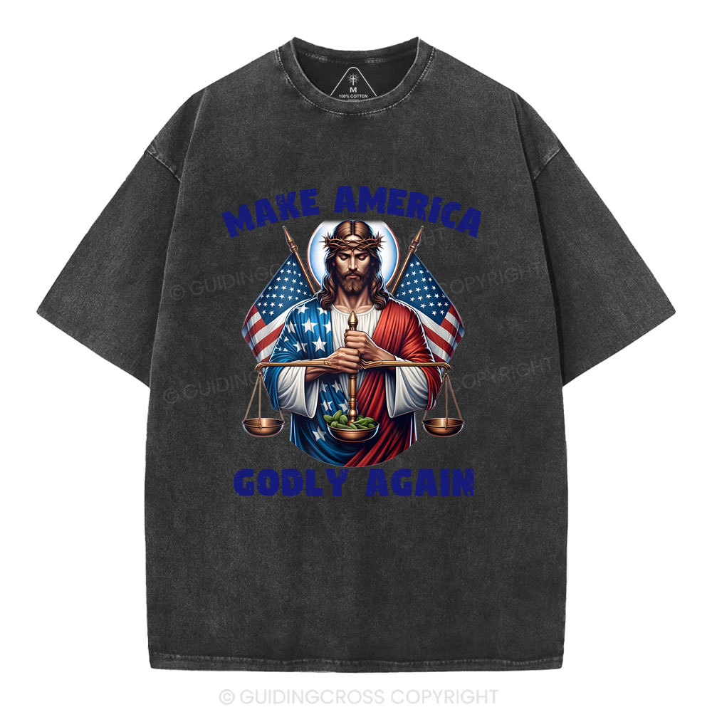 Make America Godly Again Christian Washed T-Shirt