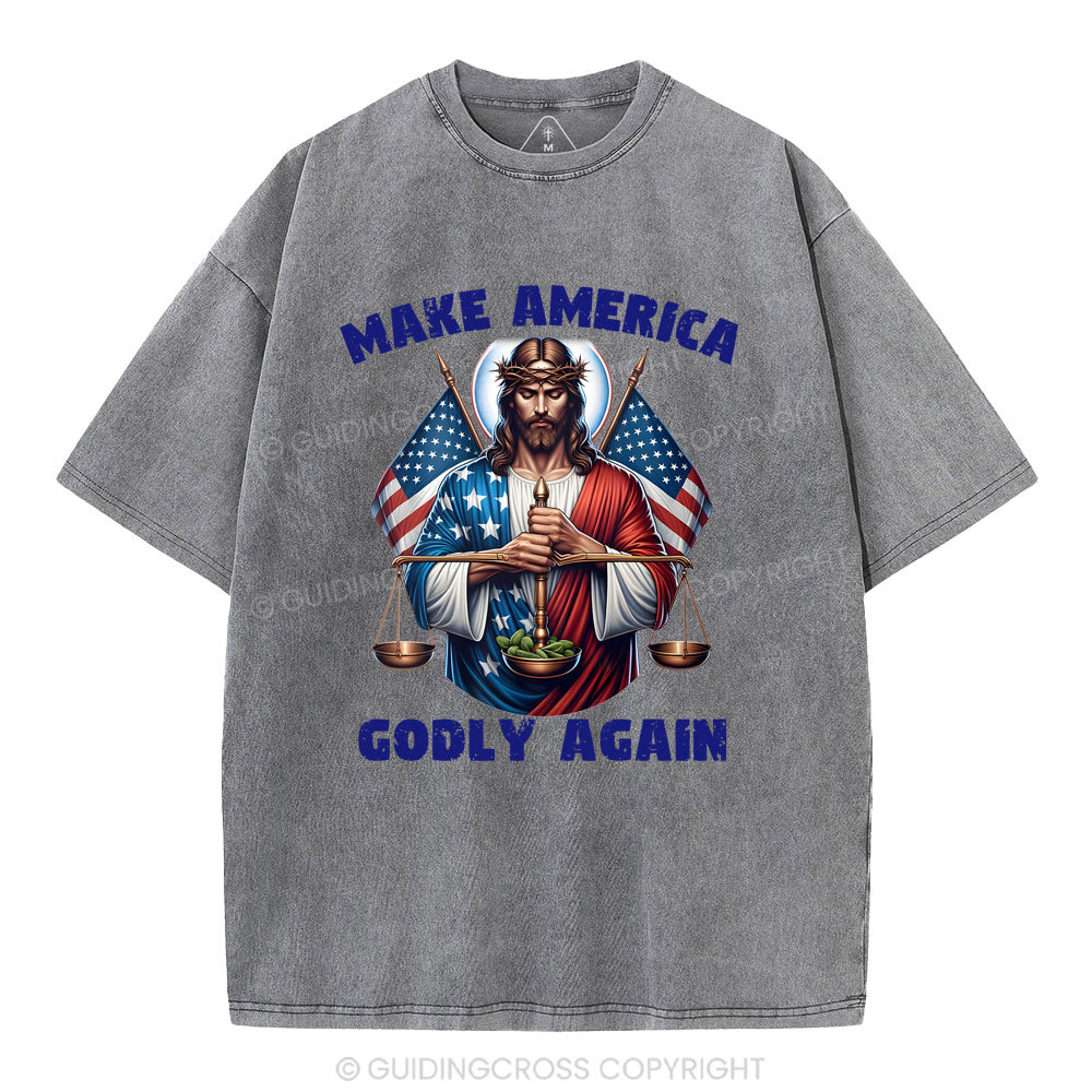 Make America Godly Again Christian Washed T-Shirt