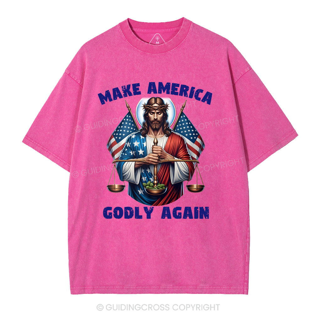 Make America Godly Again Christian Washed T-Shirt
