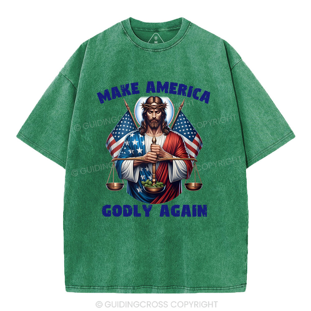 Make America Godly Again Christian Washed T-Shirt