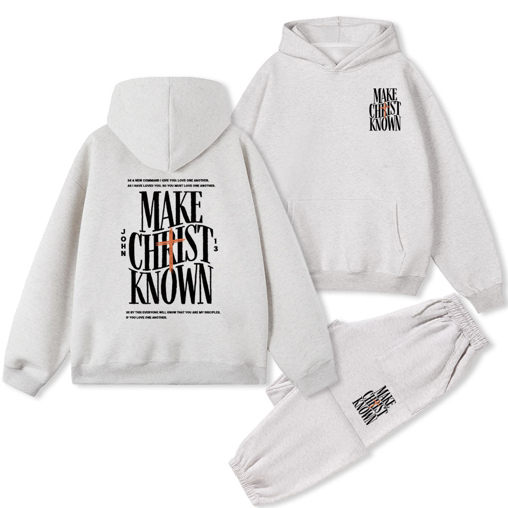 Make Christ Know Christian Fleece Hoodie Set