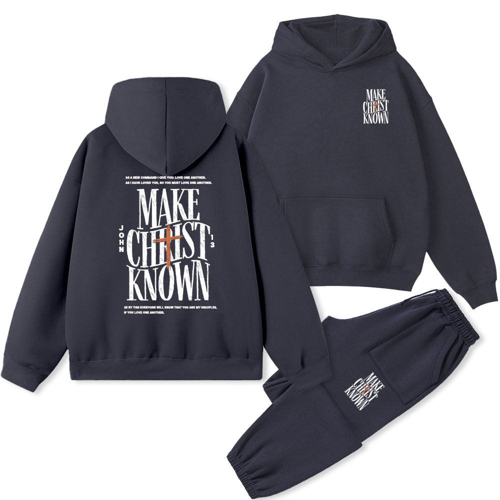Make Christ Know Christian Fleece Hoodie Set