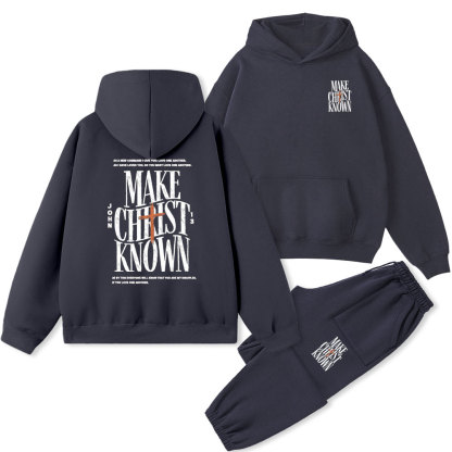 Make Christ Know Christian Fleece Hoodie Set