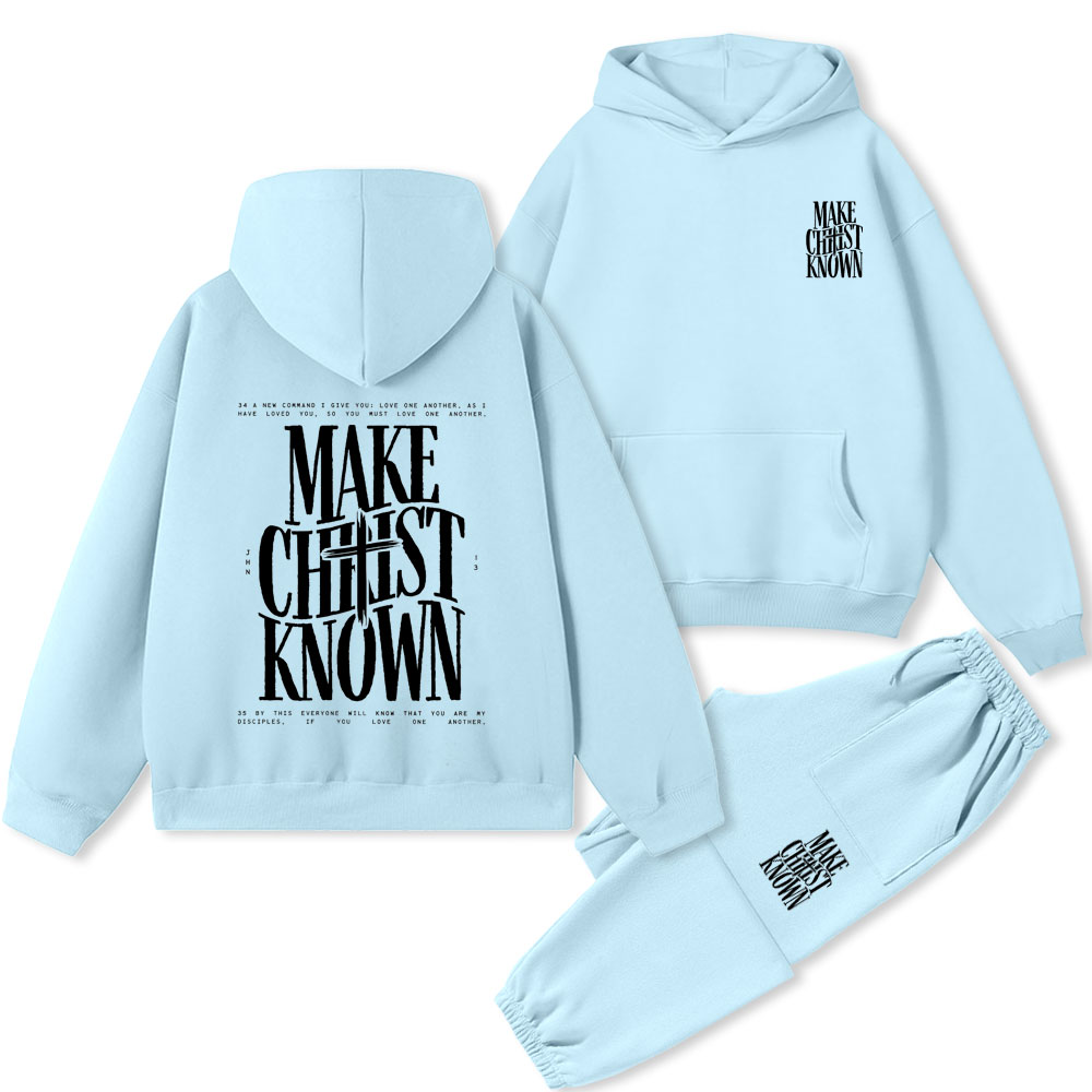 Make Christ Known Christian Premium Fleece Hoodie Set