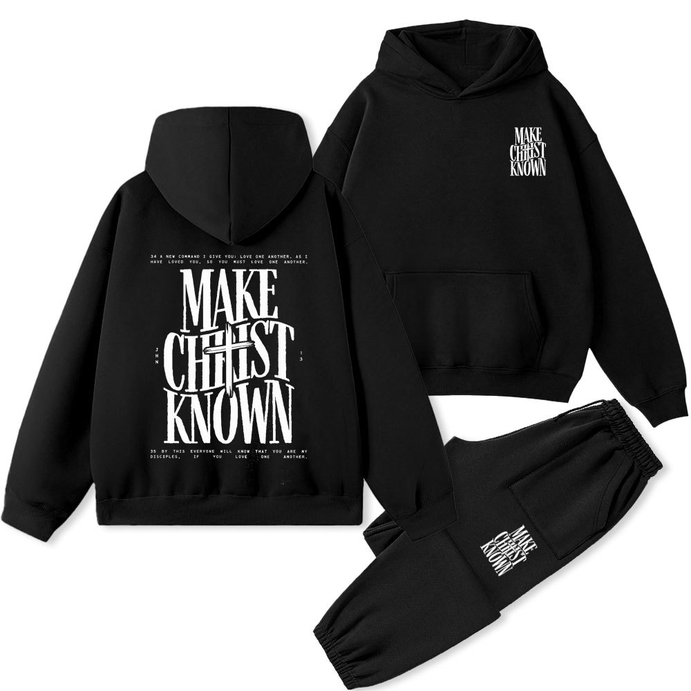 Make Christ Known Christian Premium Fleece Hoodie Set