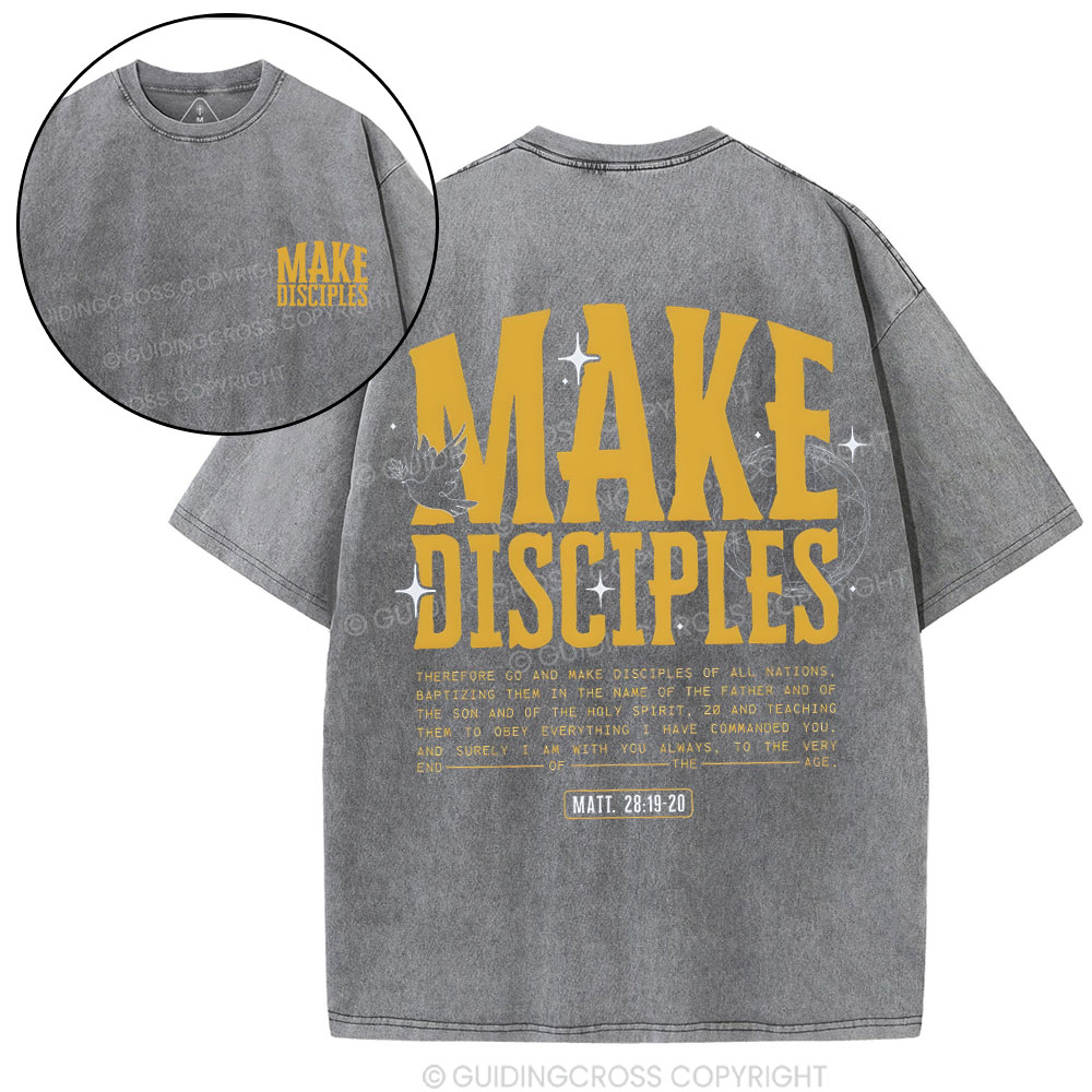 Make Disciple Christian Washed T-Shirt