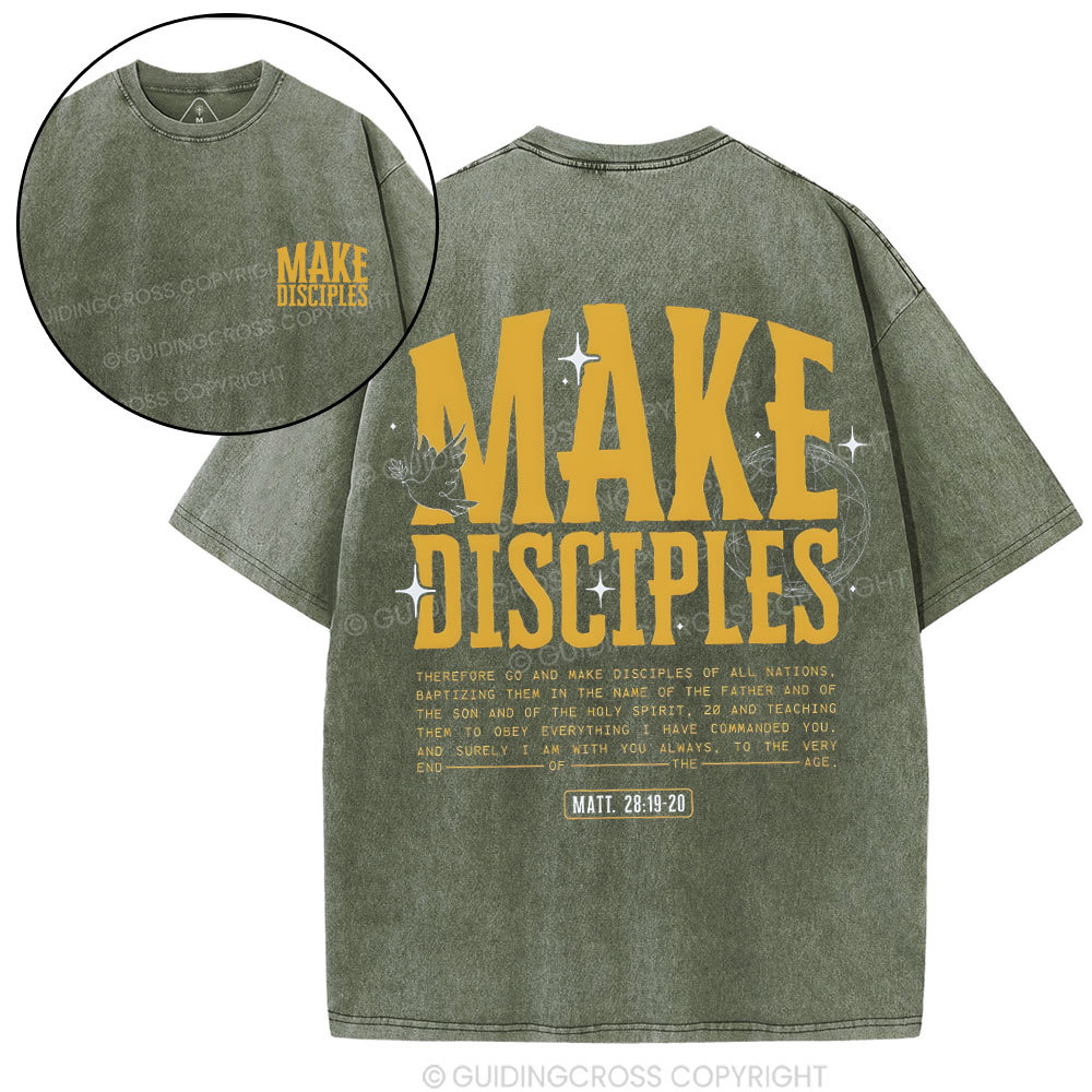 Make Disciple Christian Washed T-Shirt