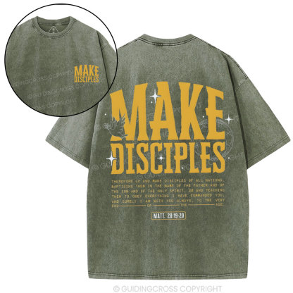 Make Disciple Christian Washed T-Shirt