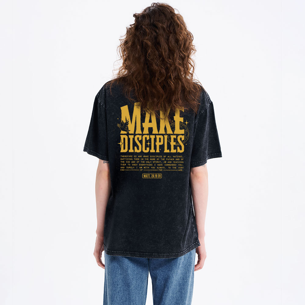 Make Disciples Christian Washed T-Shirt