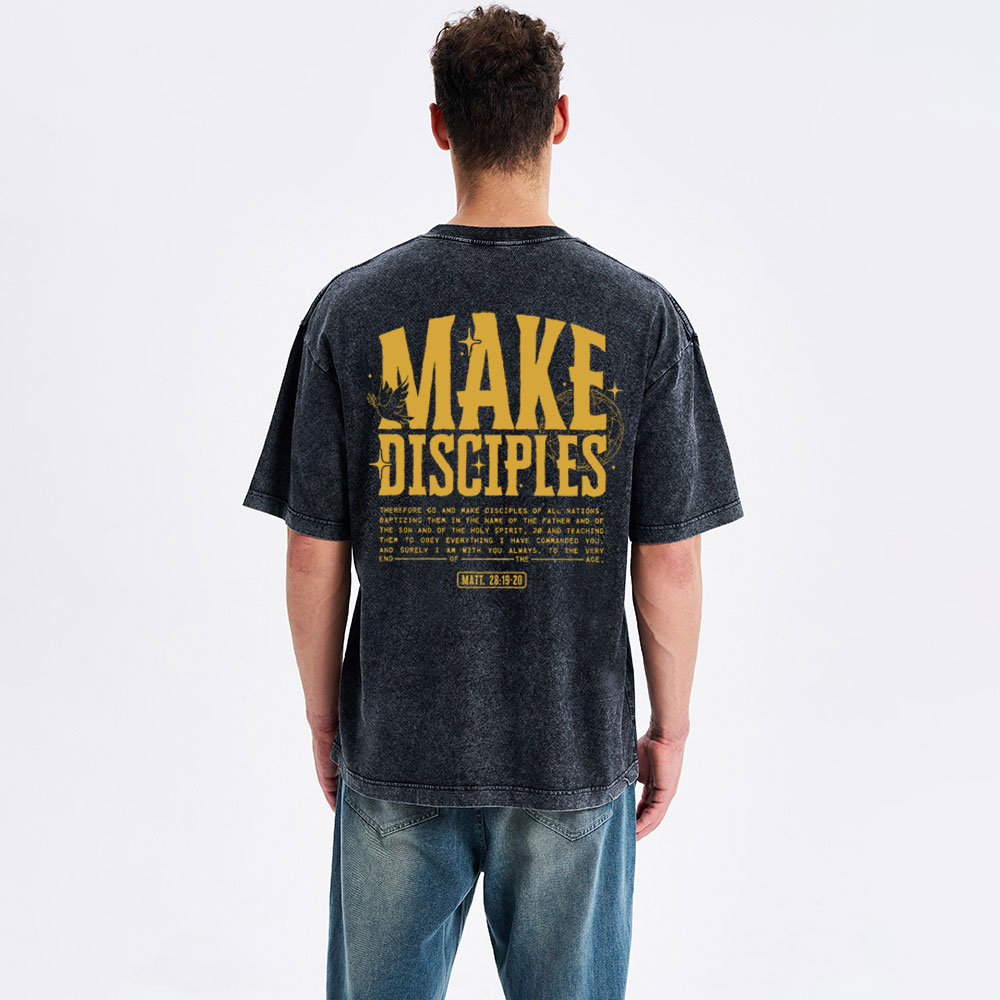 Make Disciples Christian Washed T-Shirt