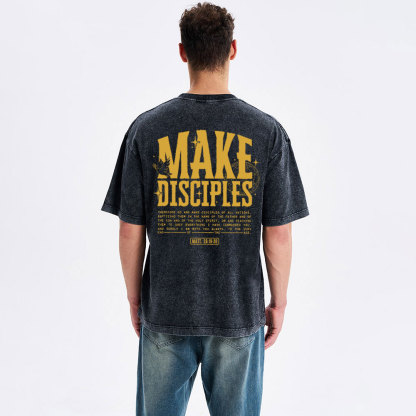 Make Disciples Christian Washed T-Shirt