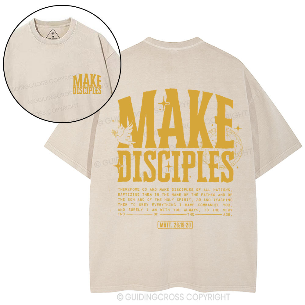 Make Disciples Christian Washed T-Shirt
