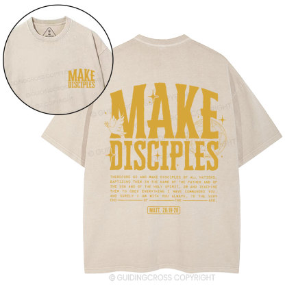 Make Disciples Christian Washed T-Shirt