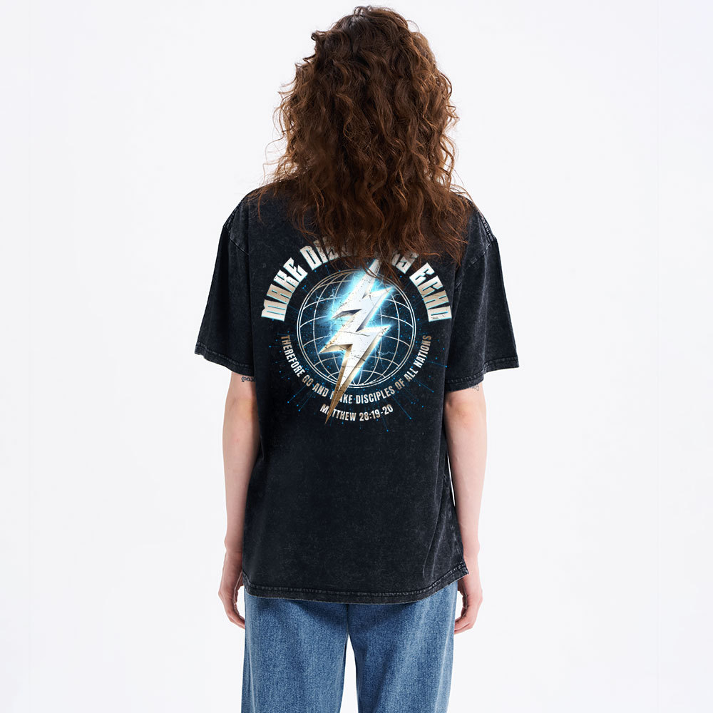 Make Disciples Echo Christian Washed T-Shirt