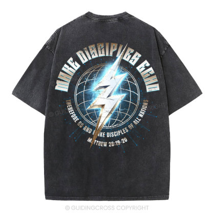 Make Disciples Echo Christian Washed T-Shirt