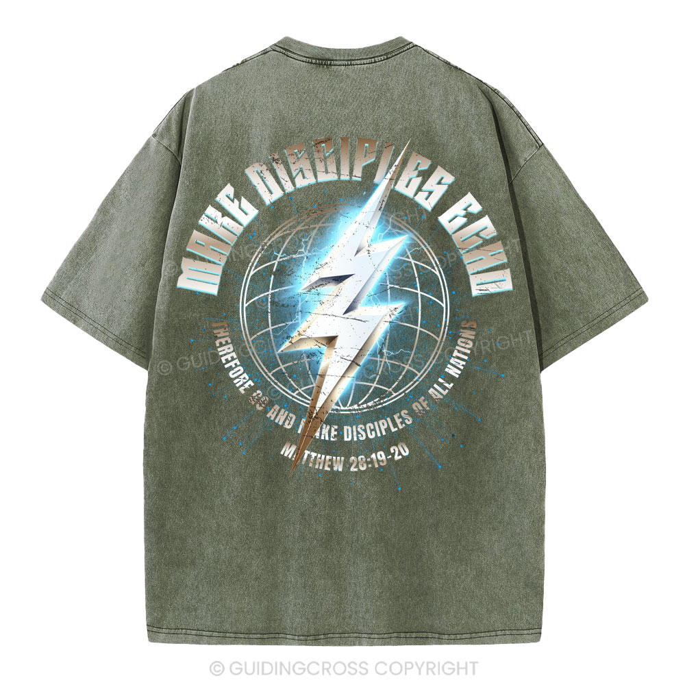 Make Disciples Echo Christian Washed T-Shirt