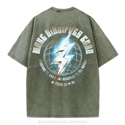 Make Disciples Echo Christian Washed T-Shirt